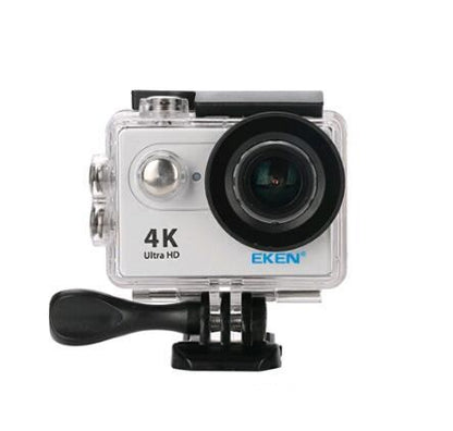Camera video super sport Eken Ultra HD 4K 170 grade, Subacvatica 30 m, Wi-Fi Hotspot, Kit accesorii sport, HDMI, 2-inch, Silver+ Telecomanda Cadou