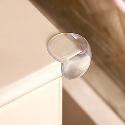 Set 4 Protectii Colturi idealStore SafetyConer, pentru Protectia Colturilor Meselor, Dulapurilor, Paturilor, Usor de Montat si Curatat, Transparente