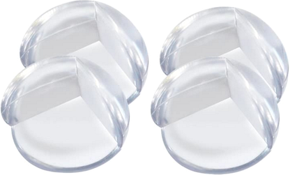 Set 4 Protectii Colturi idealStore SafetyConer, pentru Protectia Colturilor Meselor, Dulapurilor, Paturilor, Usor de Montat si Curatat, Transparente