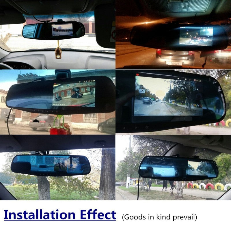 Oglinda retrovizoare cu camera video DVR monitorizare Trafic full HD, G-senzor, Ecran 4.3