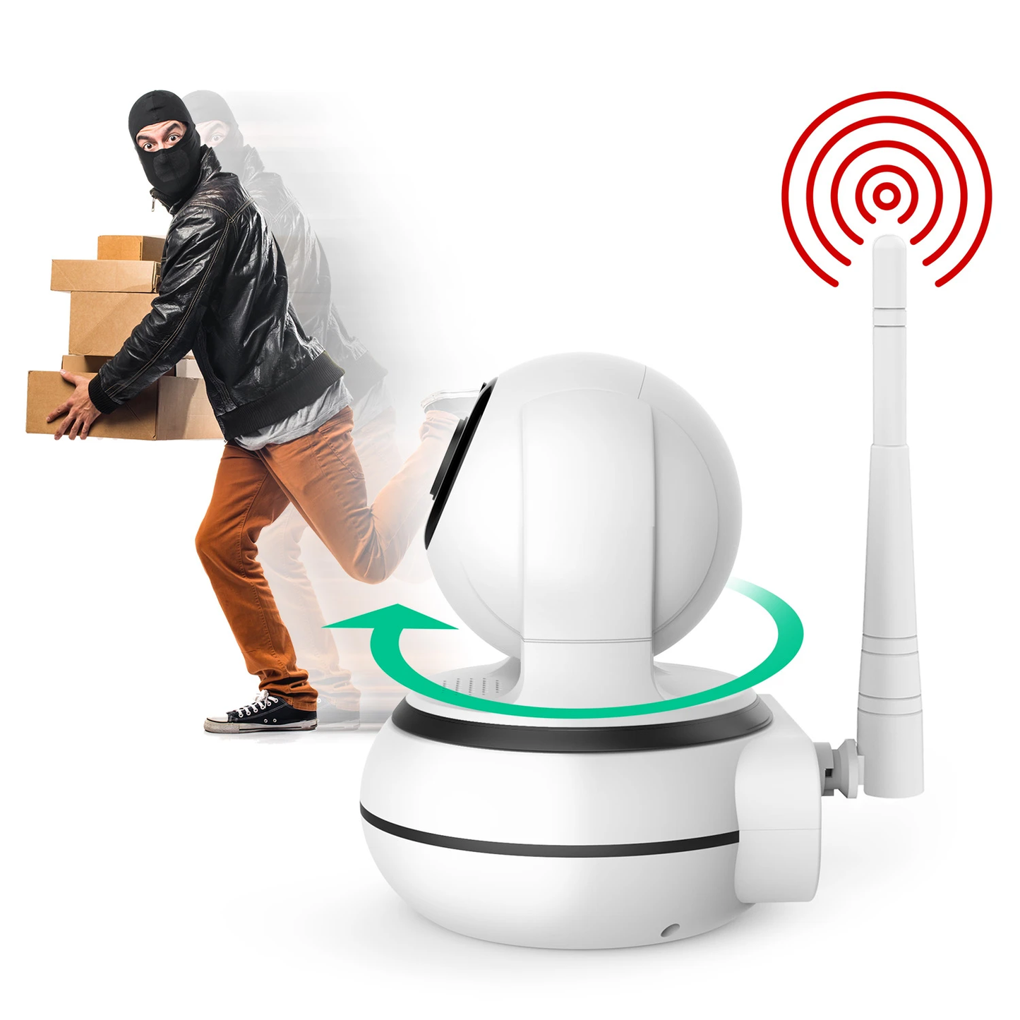 Camera Ilumen X3 IdealStore pentru bebelusi , Vizualizare 360 , conexiune la internet/wifi , cu senzor de miscare, conectivitate prin aplicatie pentru Android sau IOS,3 utilizatori, Alb