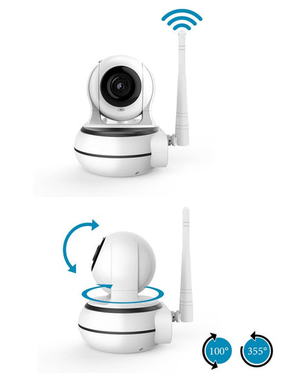 Camera Ilumen X3 IdealStore pentru bebelusi , Vizualizare 360 , conexiune la internet/wifi , cu senzor de miscare, conectivitate prin aplicatie pentru Android sau IOS,3 utilizatori, Alb
