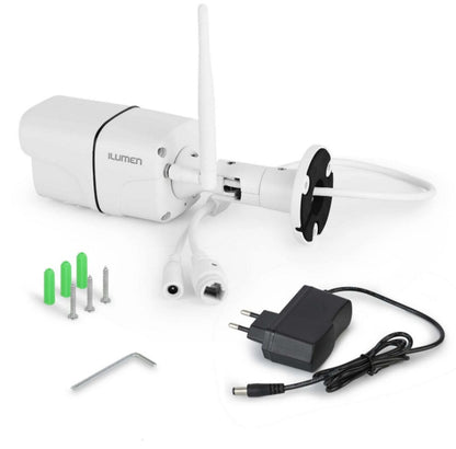 Camera de Supraveghere pentru Exterior Ilumen Cam-X5 IdealStore, WiFi FullHD, 2Mpx 1080p, Senzor de Miscare, Night Mode, Control prin Smartphone, Rezistenta la temperaturi inalte dar si scazute