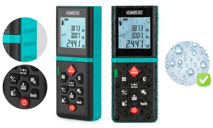 Telemetru Laser X Ray idealStore, Ecran Luminat, Impermeabil, Interval de Masurare 0.2-100m, Precizie +/- 1.5mm, Dioda Laser 670 nm, Masoara Distanta, Volumul si Suprafata, Ultra-Rezistent