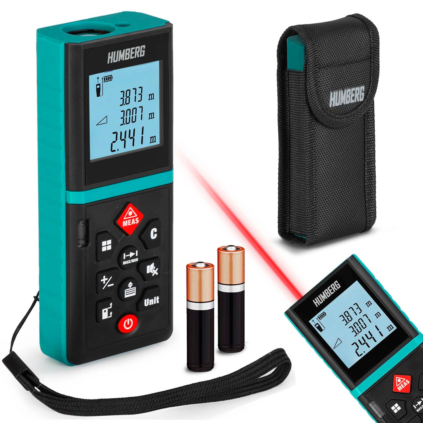 Telemetru Laser X Ray idealStore, Ecran Luminat, Impermeabil, Interval de Masurare 0.2-100m, Precizie +/- 1.5mm, Dioda Laser 670 nm, Masoara Distanta, Volumul si Suprafata, Ultra-Rezistent
