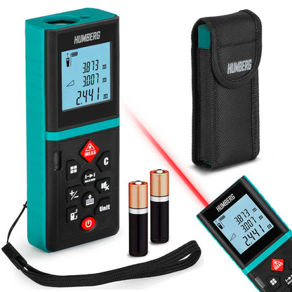 Telemetru Laser X Ray idealStore, Ecran Luminat, Impermeabil, Interval de Masurare 0.2-100m, Precizie +/- 1.5mm, Dioda Laser 670 nm, Masoara Distanta, Volumul si Suprafata, Ultra-Rezistent