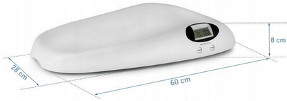 Cantar electronic pentru bebelusi idealSTORE, Forma ergonomica, Structura stabila, Ecran LCD, Blocarea rezultatului cantarii, memoria ultimei masuratori, Sarcina 20 kg