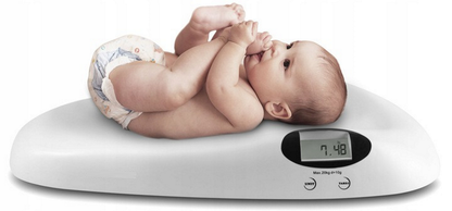 Cantar electronic pentru bebelusi idealSTORE, Forma ergonomica, Structura stabila, Ecran LCD, Blocarea rezultatului cantarii, memoria ultimei masuratori, Sarcina 20 kg