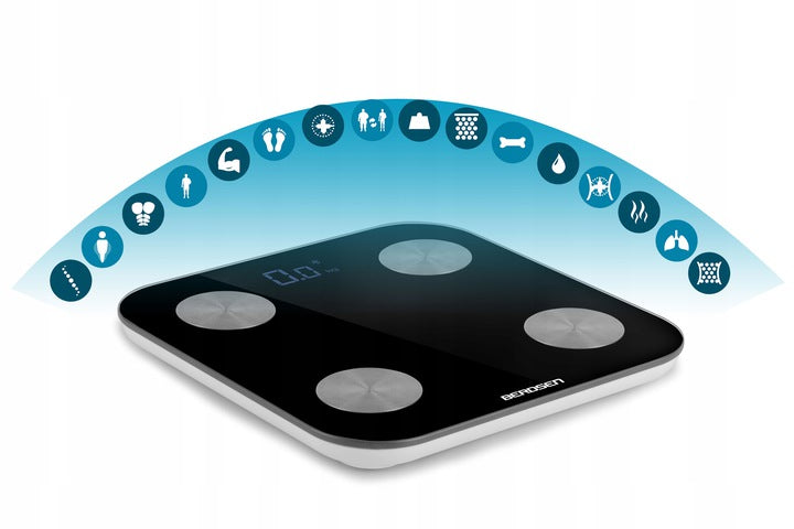 Cantar Corporal Profesional idealStore ProfiBerd, Conectare prin Bluetooth, 10 Functii Analitice, Greutate Maxima 180 Kg, Indice Masa Corporala, Cantitate Tesut Adipos si Masa Musculara, Consumul de Calorii, Cantitate tesut Osos