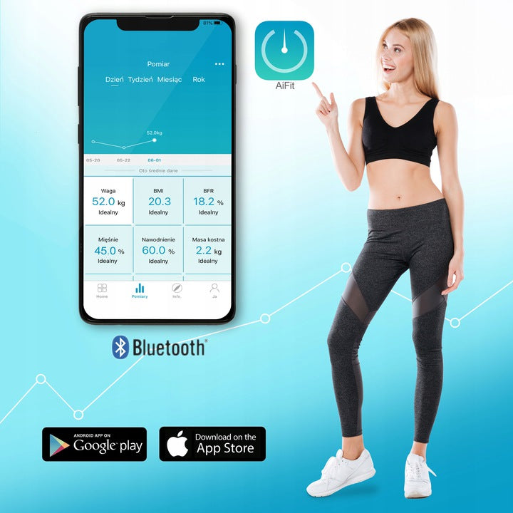 Cantar Corporal Profesional idealStore ProfiBerd, Conectare prin Bluetooth, 10 Functii Analitice, Greutate Maxima 180 Kg, Indice Masa Corporala, Cantitate Tesut Adipos si Masa Musculara, Consumul de Calorii, Cantitate tesut Osos