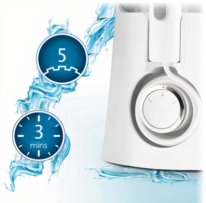 Irigator dentar stationar IdealStore profesional, 110 PSI, 4 capete interschimbabile, 3 moduri de operare cu 5 nivele de presiune fiecare si rezervor de 600ml