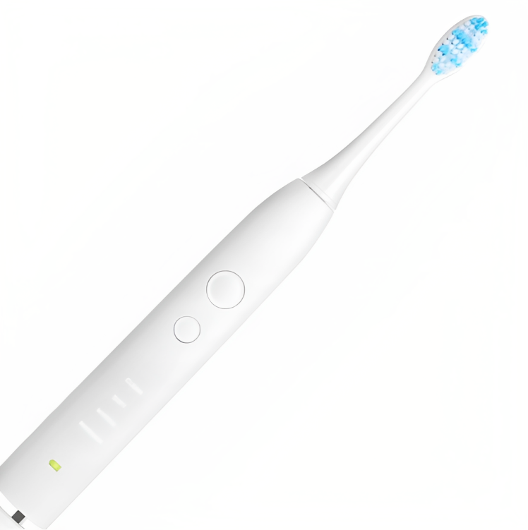 Periuta de dinti sonica profesionala IdealStore alba, 40000 rotatii pe minut cu 4 moduri de functionare, 3 capete interschimbabile si statie de incarcare