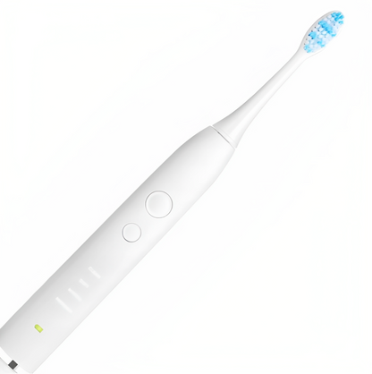 Periuta de dinti sonica profesionala IdealStore alba, 40000 rotatii pe minut cu 4 moduri de functionare, 3 capete interschimbabile si statie de incarcare