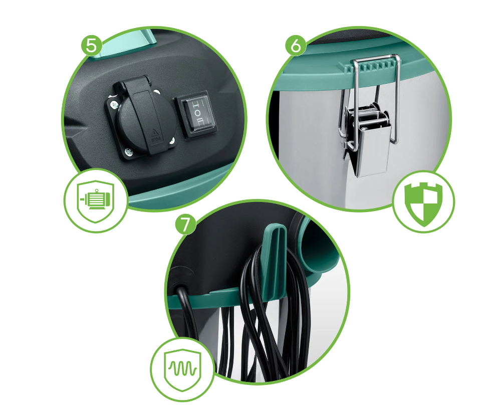 Aspirator Multifunctional SUPERMAX IdealStore, Capacitate 30L, Putere 3600W, Aspira atat pe suprafata uscata cat si pe cea umeda, Contine multiple accesorii pentru curatat