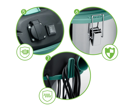 Aspirator Multifunctional SUPERMAX IdealStore, Capacitate 30L, Putere 3600W, Aspira atat pe suprafata uscata cat si pe cea umeda, Contine multiple accesorii pentru curatat