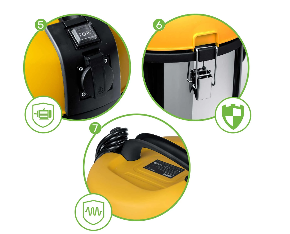 Aspirator Multifunctional SUPERCLEAN IdealStore, Capacitate 30L, Putere 1300W, Aspira atat pe suprafata uscata cat si pe cea umeda, Contine multiple accesorii pentru curatat