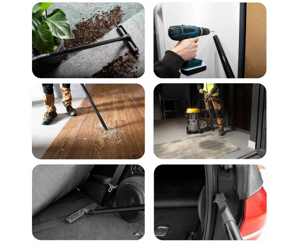 Aspirator Multifunctional SUPERCLEAN IdealStore, Capacitate 30L, Putere 1300W, Aspira atat pe suprafata uscata cat si pe cea umeda, Contine multiple accesorii pentru curatat