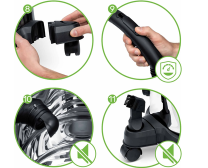 Aspirator Multifunctional SUPERCLEAN IdealStore, Capacitate 30L, Putere 1300W, Aspira atat pe suprafata uscata cat si pe cea umeda, Contine multiple accesorii pentru curatat