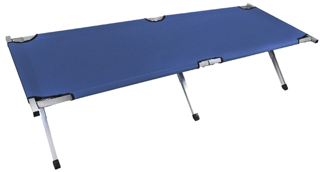 Pat campanie idealStore cu husa de transport, robust, stabil, pliabil, confortabil si usor de transportat, culoare albastru