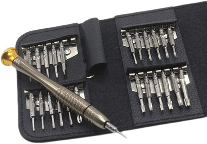 Set Surubelnite de Precizie idealStore 25 in 1, cu Surubelnite Torx, Phillips, Slotted, Pentalobe, Triangle, Triwing, Point, pentru Reparatii Smartphone, Tableta, PC, Laptop si Camera, Varfuri Magnetice