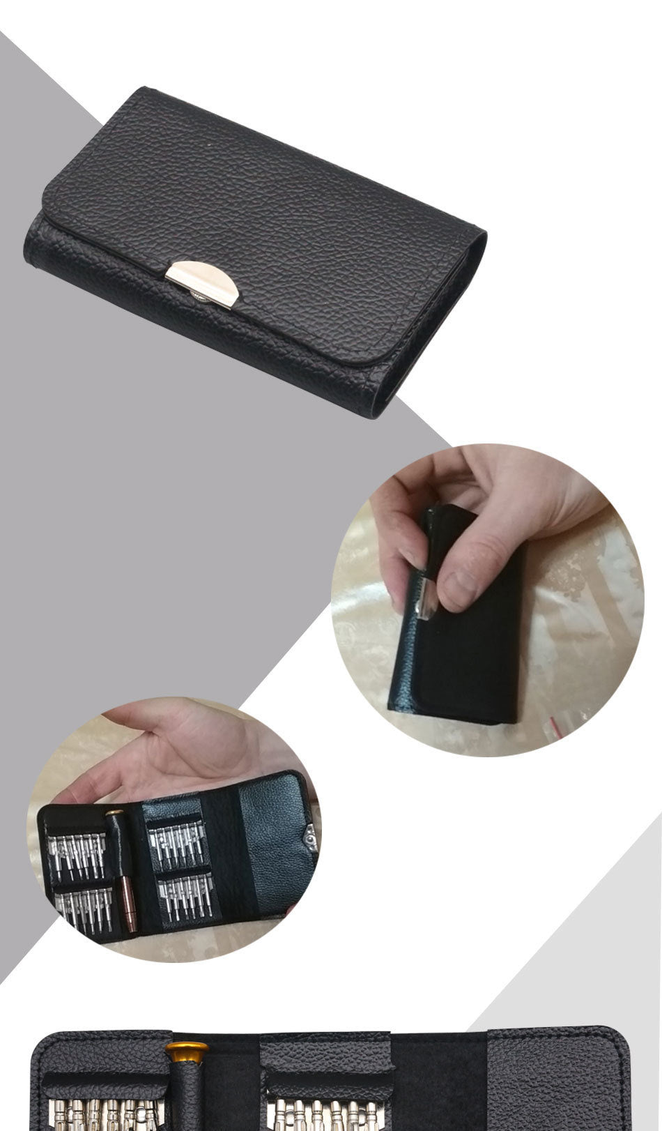 Set Surubelnite de Precizie idealStore 25 in 1, cu Surubelnite Torx, Phillips, Slotted, Pentalobe, Triangle, Triwing, Point, pentru Reparatii Smartphone, Tableta, PC, Laptop si Camera, Varfuri Magnetice