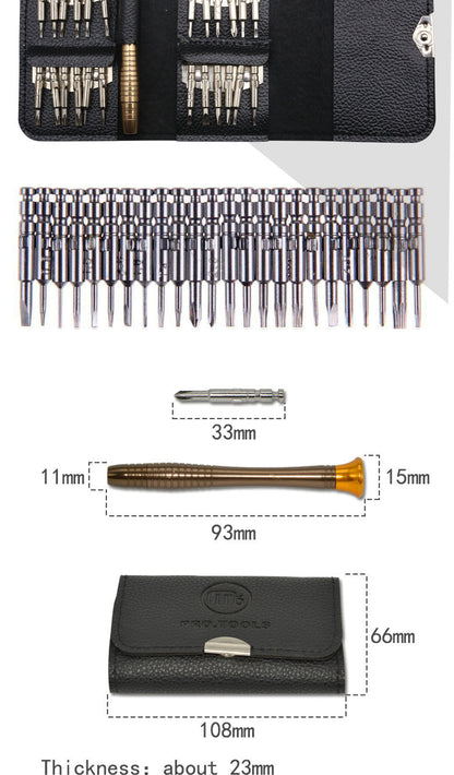 Set Surubelnite de Precizie idealStore 25 in 1, cu Surubelnite Torx, Phillips, Slotted, Pentalobe, Triangle, Triwing, Point, pentru Reparatii Smartphone, Tableta, PC, Laptop si Camera, Varfuri Magnetice