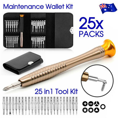 Set Surubelnite de Precizie idealStore 25 in 1, cu Surubelnite Torx, Phillips, Slotted, Pentalobe, Triangle, Triwing, Point, pentru Reparatii Smartphone, Tableta, PC, Laptop si Camera, Varfuri Magnetice