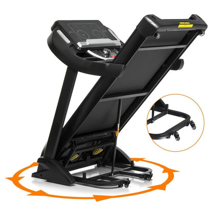 Banda De Alegart Electrica BodySprint idealStore, Motor 5.5 CP, 12 Programe de Antrenament Memorate, 1 Program Manual, Functie FAT, Senzor Masurarea Pulsului, Ecran LCD, Reglare Electrica a Inclinatiei, Viteza Max 22km/h, Capacitate Max 160Kg, Pliabila