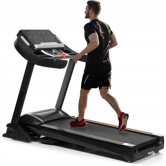 Banda De Alegart Electrica BodySprint idealStore, Motor 5.5 CP, 12 Programe de Antrenament Memorate, 1 Program Manual, Functie FAT, Senzor Masurarea Pulsului, Ecran LCD, Reglare Electrica a Inclinatiei, Viteza Max 22km/h, Capacitate Max 160Kg, Pliabila