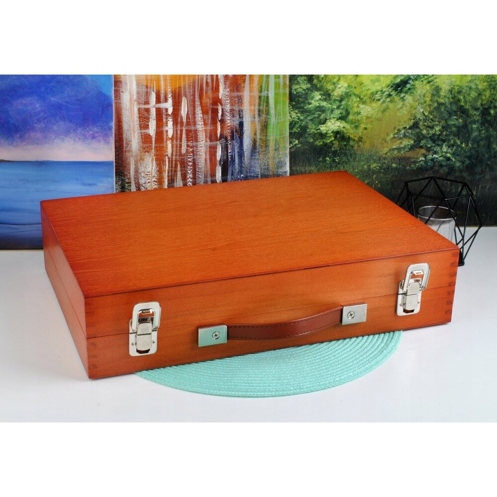 Set Desen VISUAL ARTIST IdealStore, 44,5 x 31 x 9,6 cm 174 articole, contine valiza organizatoare din lemn cadou