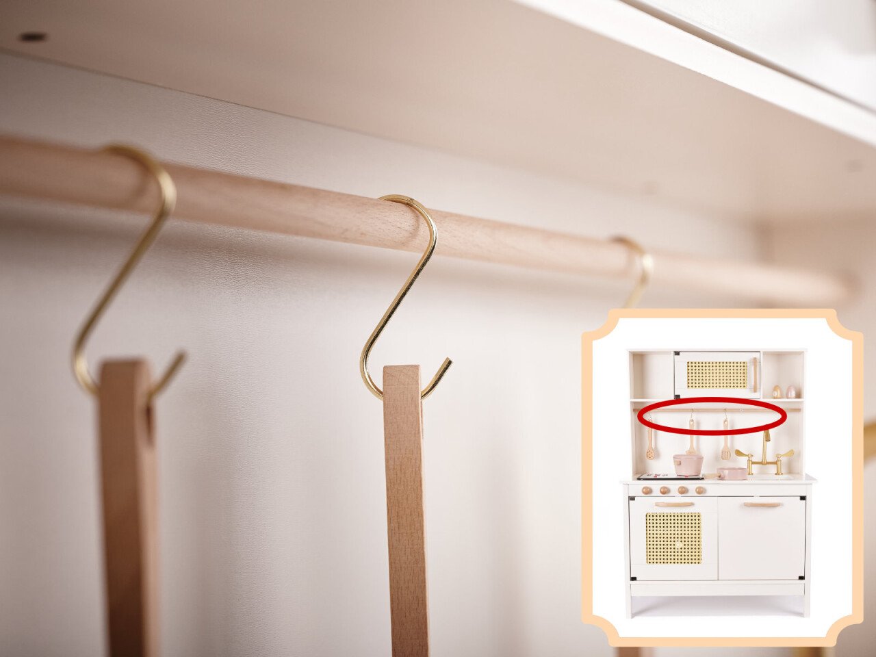 Bucatarie din lemn Natural Multifunctionala Smart Kitchen idealSTORE, Material MDF, Dimensiuni 100 x 29 x 68 cm, Echipata cu Efecte luminoase si Sonore, Utilata cu Robinet cu Butonae, Chiuveta, Cuptor cu Grila, Oale, Tigai, Spatula, Vopsea Non-Toxica