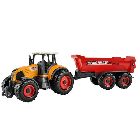 Set 6 Utilaje Agricole idealStore Farm Cars, Replici Realiste, 2 Tractoare, Pulverizator, Remorca Basculabila, Presa pentru Paie