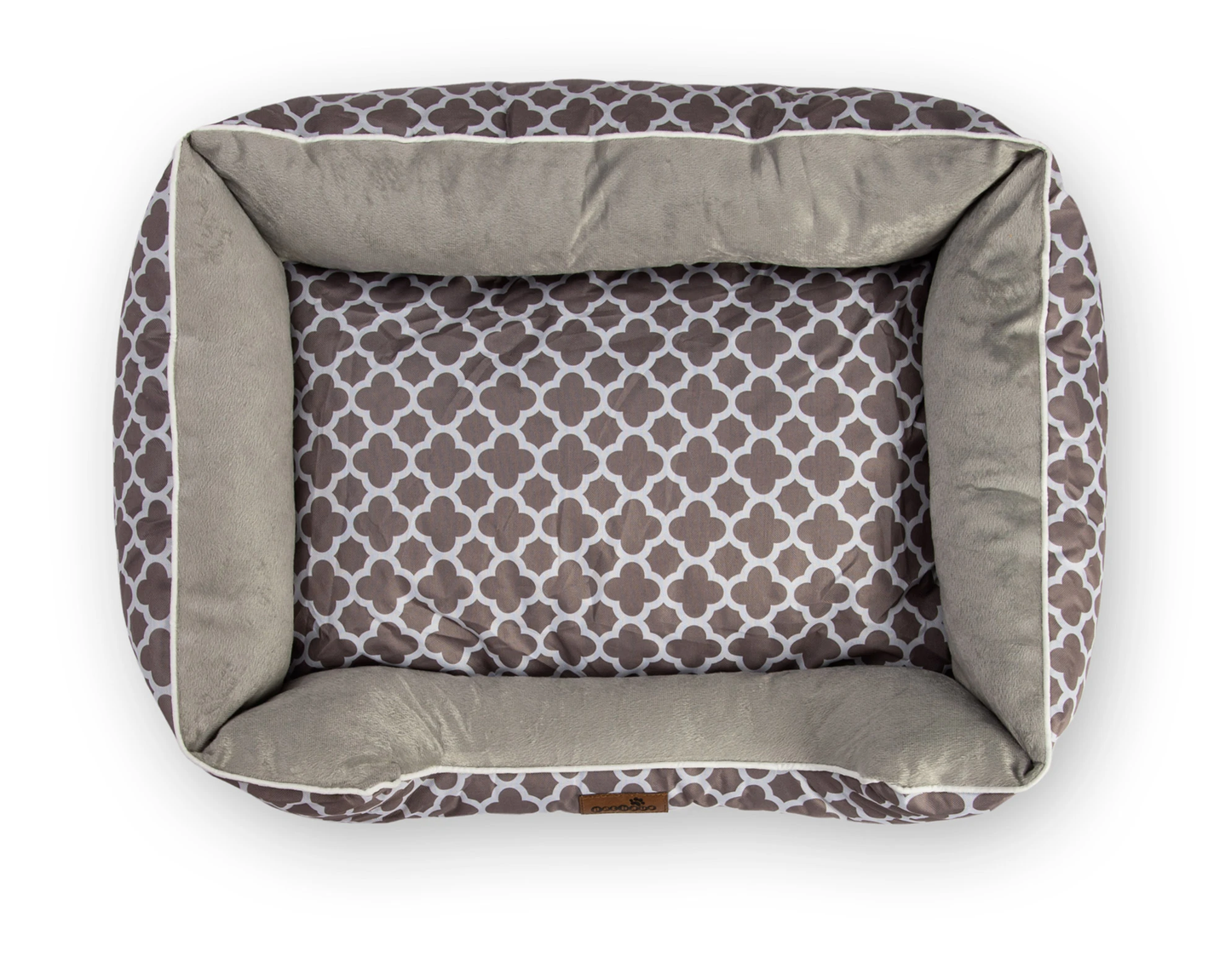 Pat pentru caine-pisica IdealSTORE, Dimensiunile tarcului 65x50cm, 23 de cm inaltimea marginii, Rezistent la zgarieturi, maro