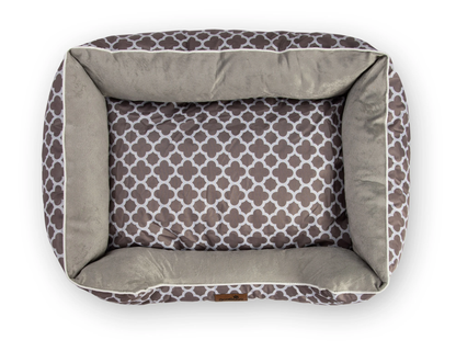 Pat pentru caine-pisica IdealSTORE, Dimensiunile tarcului 65x50cm, 23 de cm inaltimea marginii, Rezistent la zgarieturi, maro