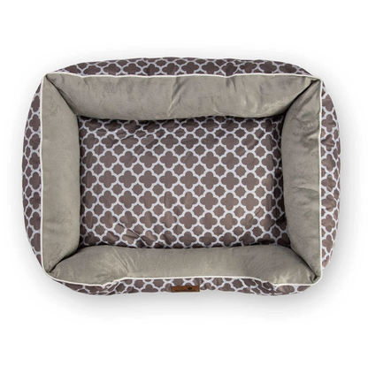 Pat pentru caine-pisica IdealSTORE, Dimensiunile tarcului 100x70cm, 25 de cm inaltimea marginii, Rezistent la zgarieturi, maro