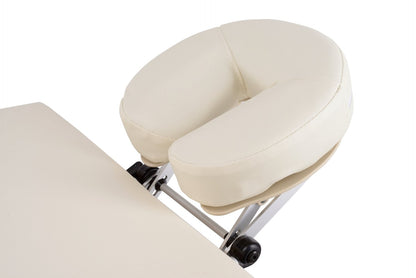 Masa de masaj pliabila idealSTORE, 4 segmente, Inaltime reglabila 59-85 cm, Piele ecologica moale, 2 cotiere laterale, Cotiera in fata, Structura din lemn, Sarcina 250 KG, Rezistenta la uleiuri si apa, Include geanta de transport cadou