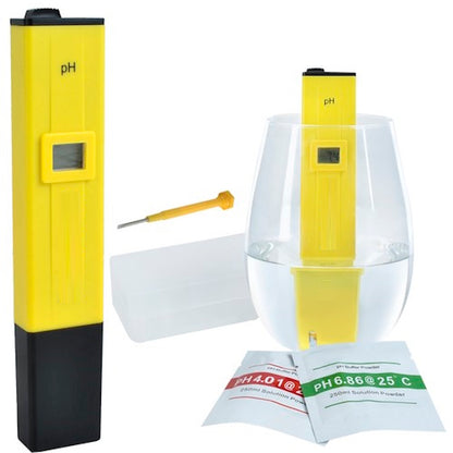 Tester Electronic PH apa idealStore, sistem Automatic Temperature Compensation, Rezultat Imediat, Gama Larga de Aplicatii inclusiv Acvarii si Piscine, include Baterii, Reactivi si Cutie de Depozitare