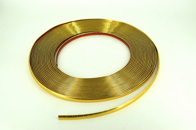 Rola ornament Auriu cu adeziv 6mm x 15m foarte rezistent si maleabila