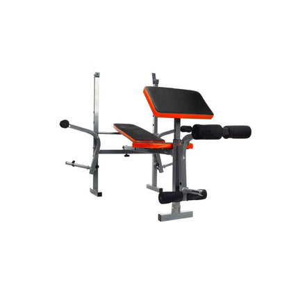 Banca Fitness Barbell Multifunctionala pentru Sport si Antrenament, Pliabila, Negru/Portocaliu