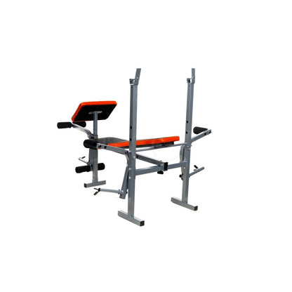 Banca Fitness Barbell Multifunctionala pentru Sport si Antrenament, Pliabila, Negru/Portocaliu