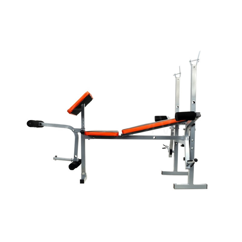 Banca Fitness Barbell Multifunctionala pentru Sport si Antrenament, Pliabila, Negru/Portocaliu