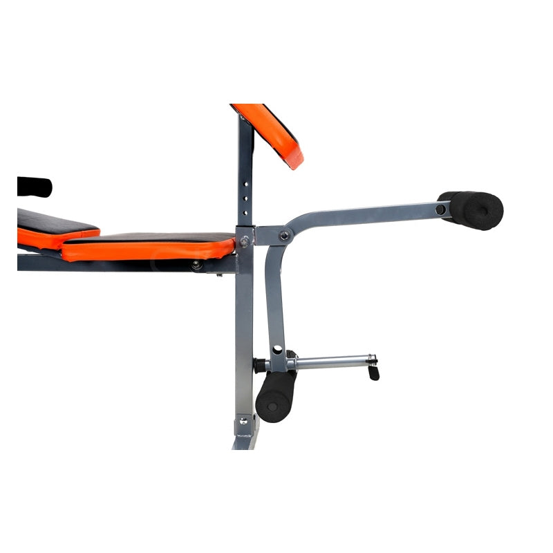 Banca Fitness Barbell Multifunctionala pentru Sport si Antrenament, Pliabila, Negru/Portocaliu