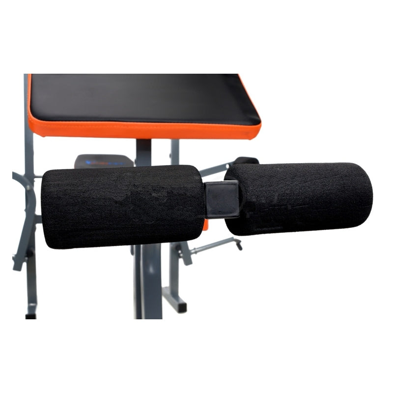 Banca Fitness Barbell Multifunctionala pentru Sport si Antrenament, Pliabila, Negru/Portocaliu