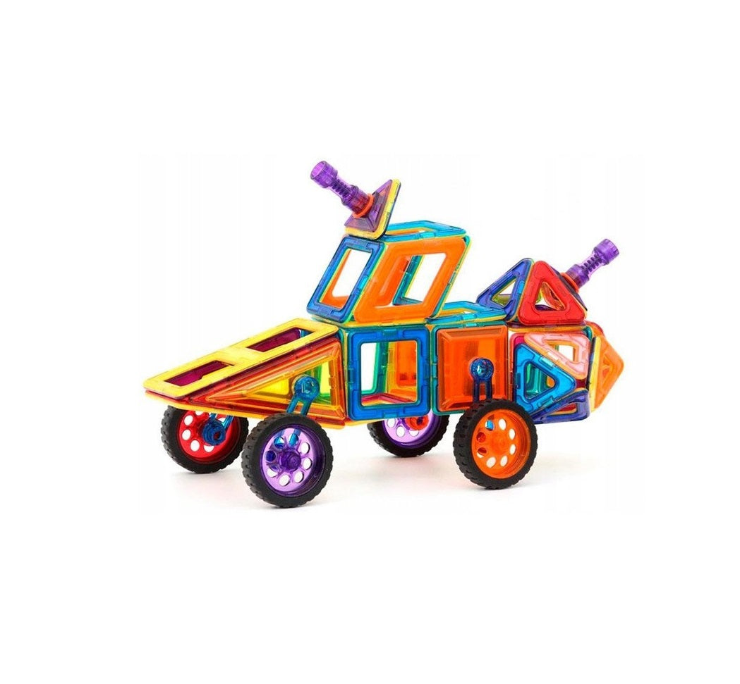 Set Joaca Constructie IDL Transformer cu 46 piese magnetice cu posibilitate de imbinare ce pot realiza poduri, case si vehicule, ideale pentru o distractie de neuitat alaturi de cei mici si prieteni