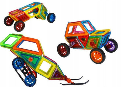 Set Joaca Constructie IDL Transformer cu 46 piese magnetice cu posibilitate de imbinare ce pot realiza poduri, case si vehicule, ideale pentru o distractie de neuitat alaturi de cei mici si prieteni