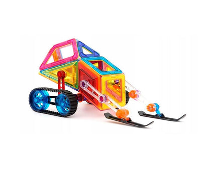 Set Joaca Constructie IDL Transformer cu 46 piese magnetice cu posibilitate de imbinare ce pot realiza poduri, case si vehicule, ideale pentru o distractie de neuitat alaturi de cei mici si prieteni