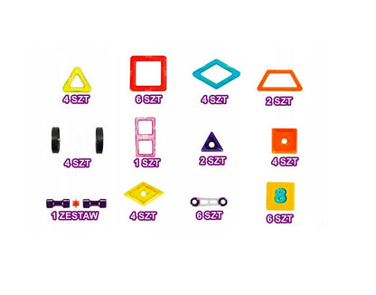 Set Joaca Constructie IDL Transformer cu 46 piese magnetice cu posibilitate de imbinare ce pot realiza poduri, case si vehicule, ideale pentru o distractie de neuitat alaturi de cei mici si prieteni