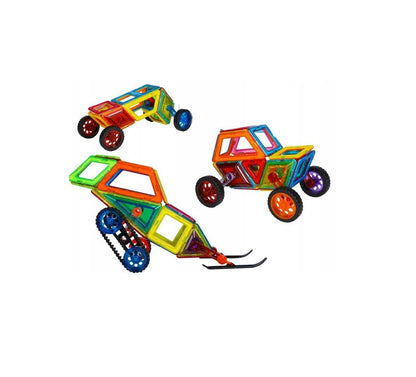 Set Joaca Constructie IDL Transformer cu 46 piese magnetice cu posibilitate de imbinare ce pot realiza poduri, case si vehicule, ideale pentru o distractie de neuitat alaturi de cei mici si prieteni