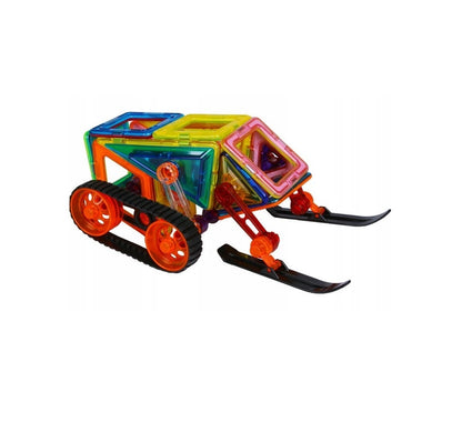 Set Joaca Constructie IDL Transformer cu 46 piese magnetice cu posibilitate de imbinare ce pot realiza poduri, case si vehicule, ideale pentru o distractie de neuitat alaturi de cei mici si prieteni