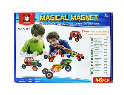 Set Joaca Constructie IDL Transformer cu 46 piese magnetice cu posibilitate de imbinare ce pot realiza poduri, case si vehicule, ideale pentru o distractie de neuitat alaturi de cei mici si prieteni